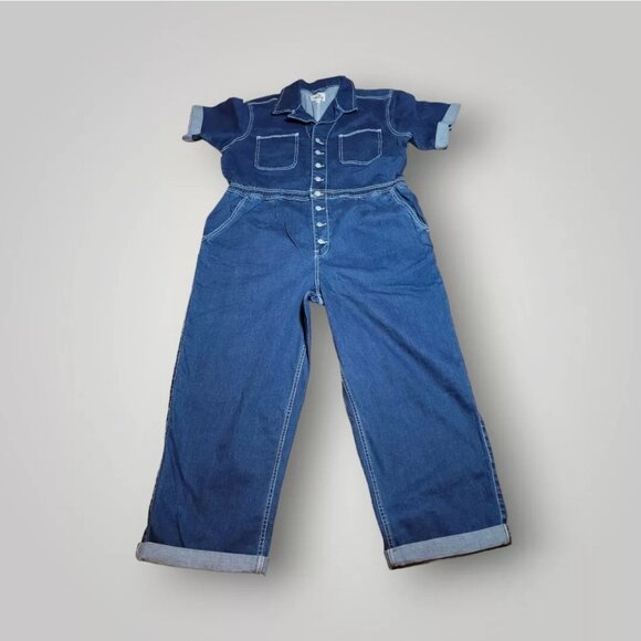 Jordache Vintage Women's Denim Coverall Jumpsuit - Size XL/ XG - Picture 1 of 6